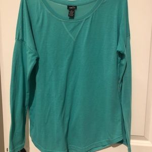 Long sleeve teal shirt